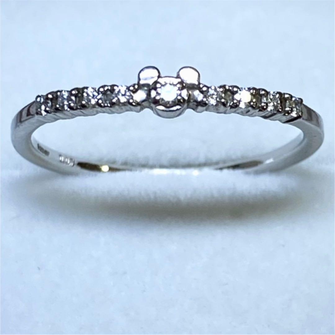 ぱるぱる様専用 ミッキー ダイヤハーフエタニティリングpt900【公式