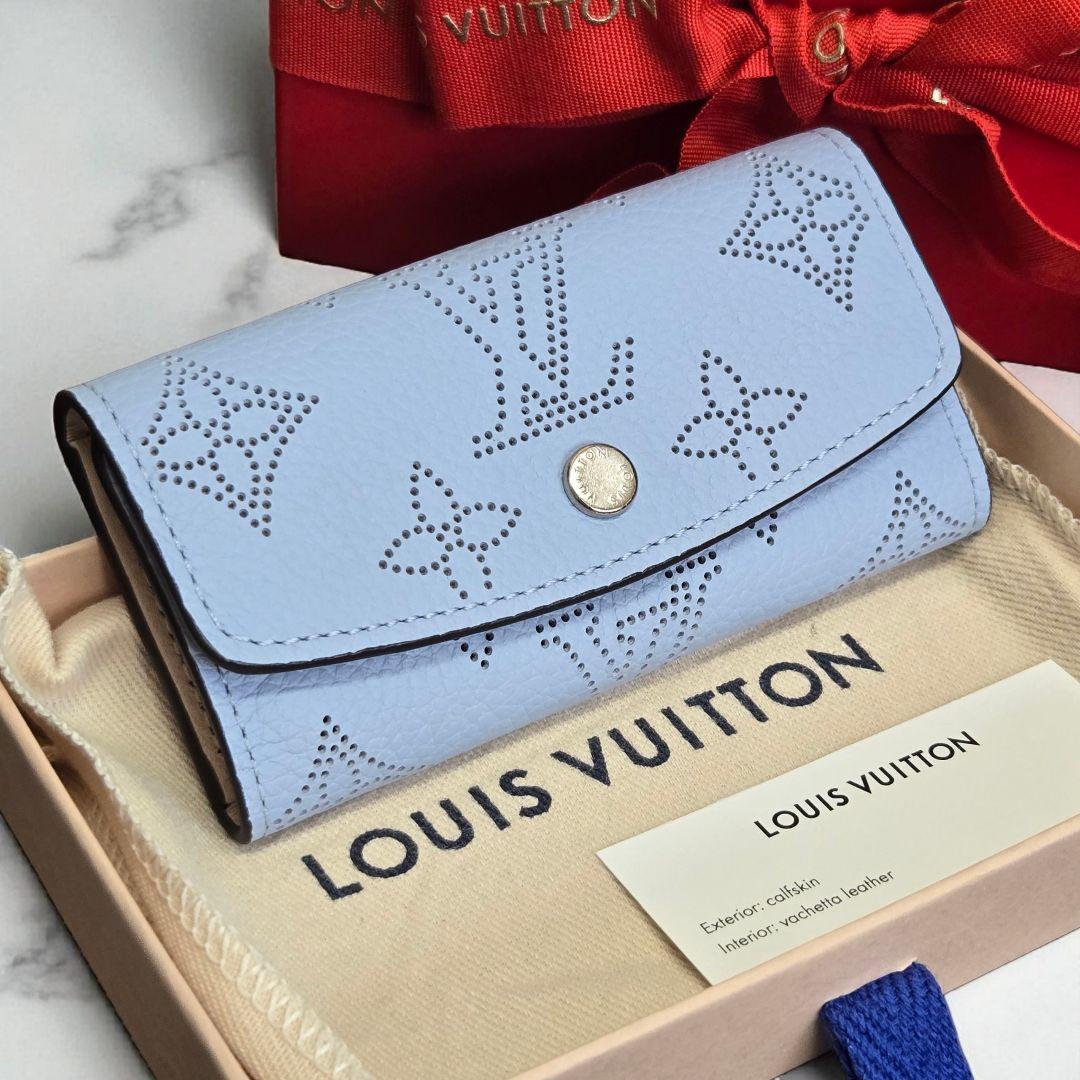 新品✨最新IC✨ヴィトン マヒナ ミュルティクレ ブルー キーケース ルイヴィトン キーケース レディース マヒナ ミュルティクレ4 ブルー