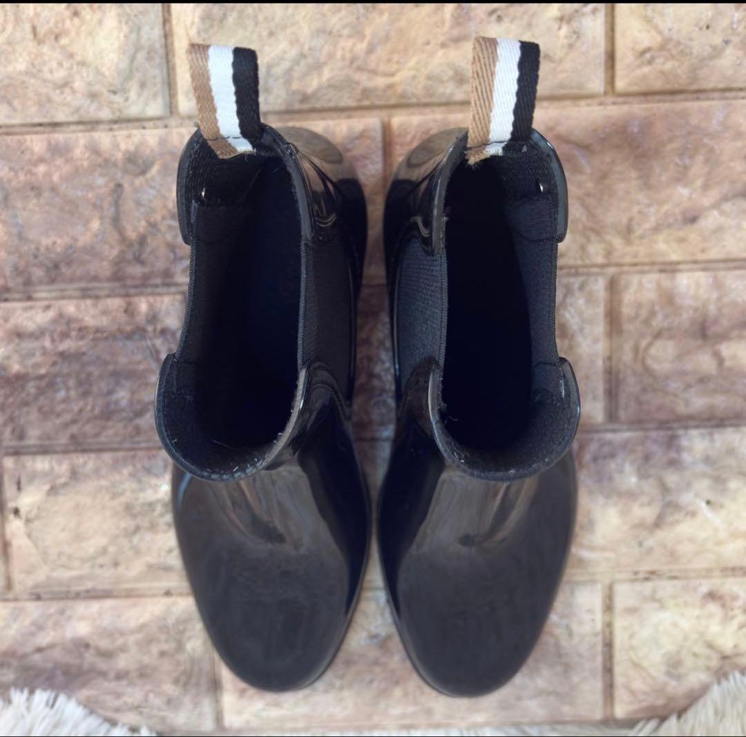 新品 HUGO BOSS グロッシー チェルシースタイル レインブーツ 23.5