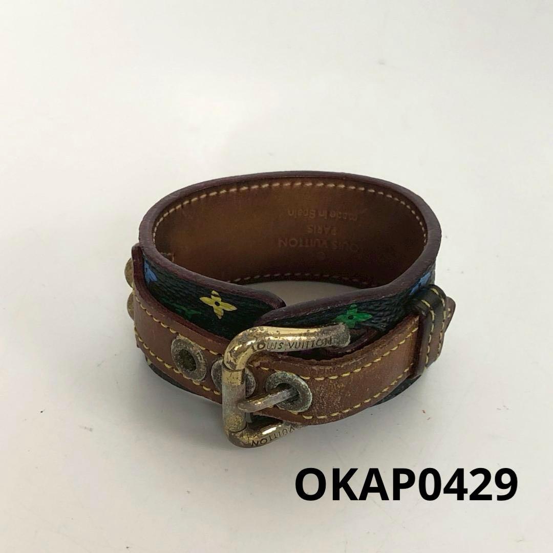 LOUIS VUITTON ルイヴィトン マルチカラーレザーブレスレット - メルカリ