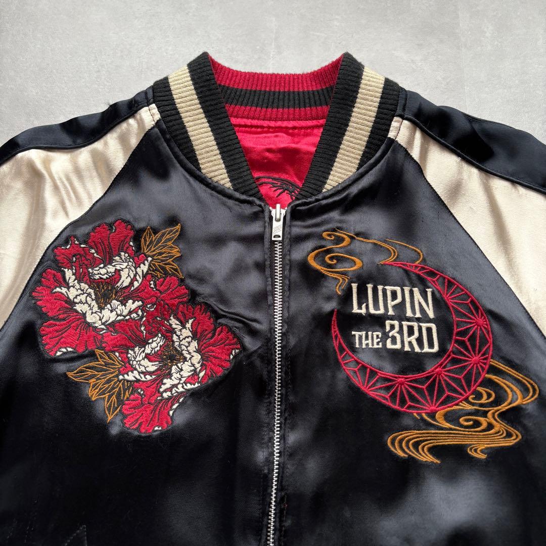 VANSON ルパン三世 スカジャン 峰不二子 リバーシブル 黒赤 希少【M