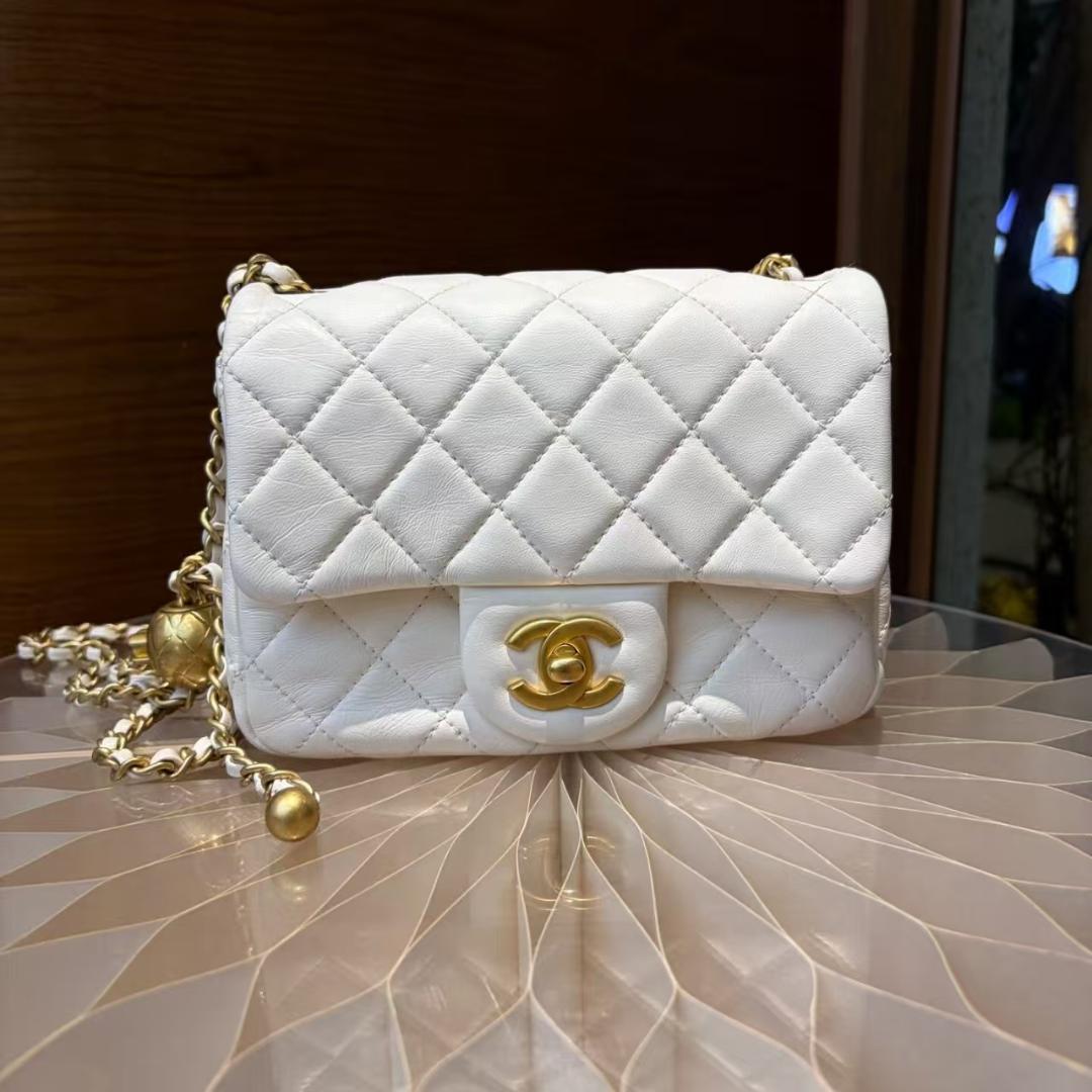 CHANEL ホワイト キルティング ショルダーバッグ ノベルティ - メルカリ