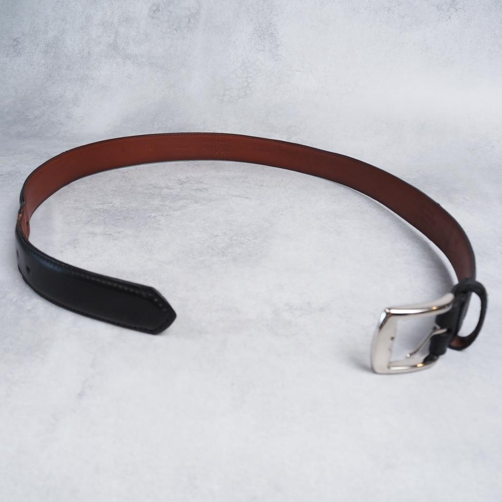 ALDEN ホーウィン社シェルコードバン レザーベルト 0915 黒 32/80