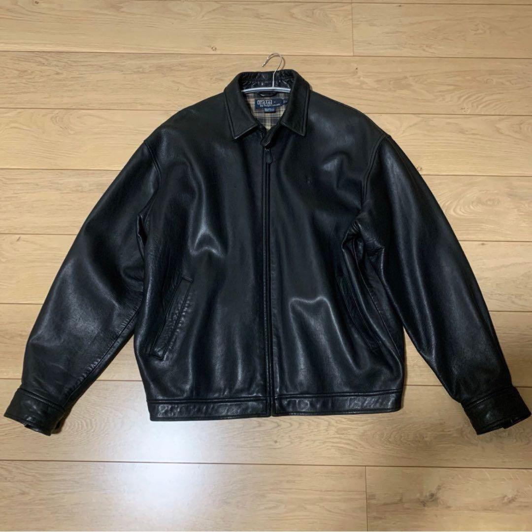スペシャル 90s ラルフローレン レザー スイングトップ ジャケット L
