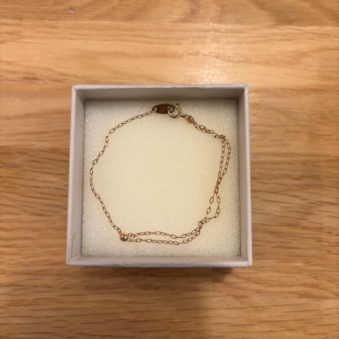 ete k10 ゴールドチェーンブレスレット サイズ調整可能 - メルカリ
