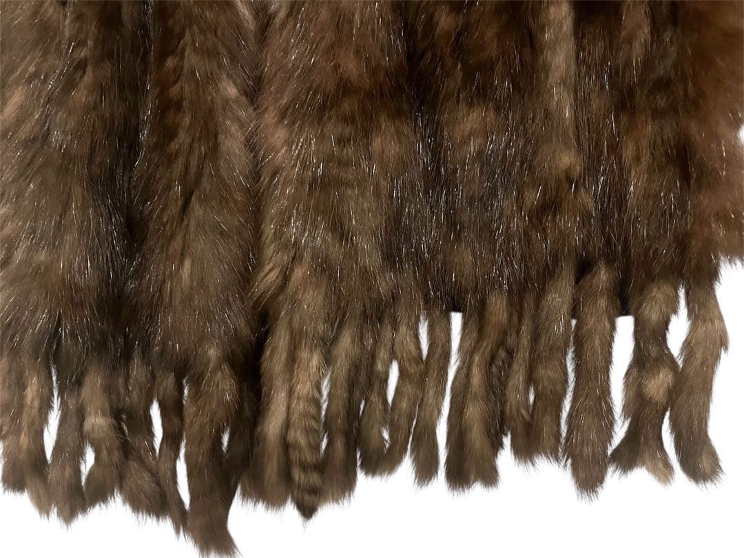 伊太利屋 ミンク リアルファー マフラー ショール ストール