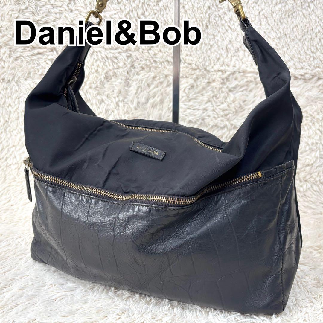 ダニエル＆ボブ EDIFICE ワンショルダーバッグ ナイロン レザー 黒