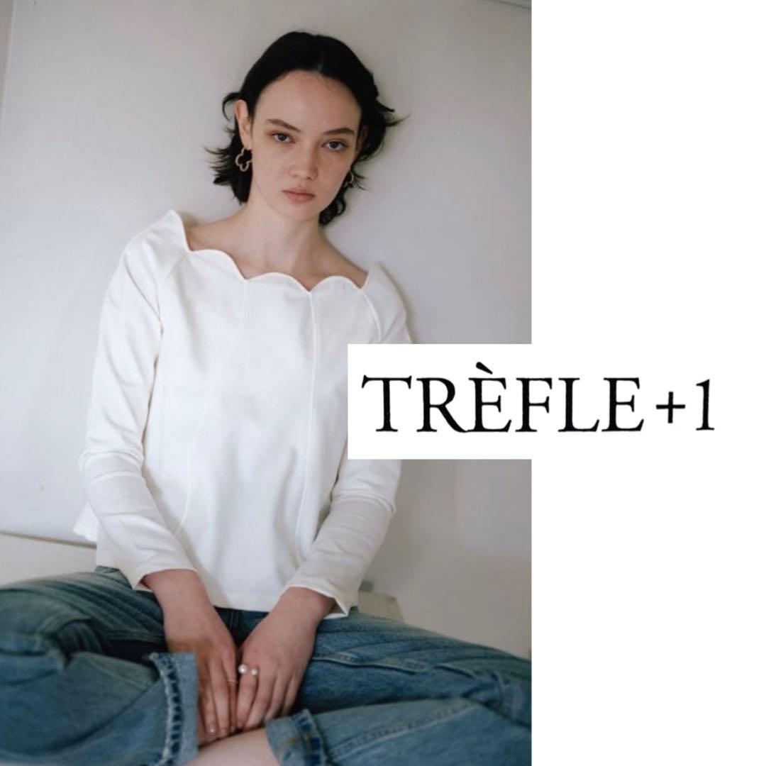 TREFLE＋1 スカラップオフショルトップス - メルカリ