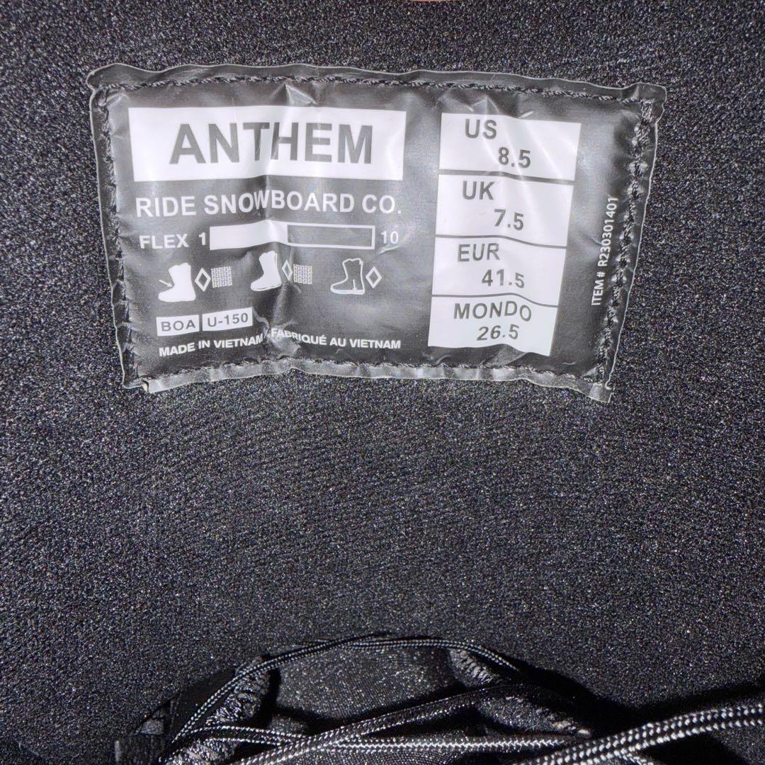 【美品】RIDE ANTHEM BOA 26.5cm スノーボード ブーツ