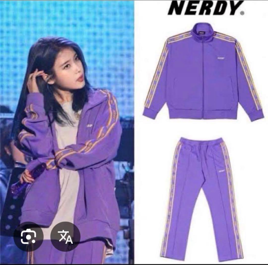 極美品【NERDY】ノルディ ジャージ セットアップ 韓国アイドル 紫 M