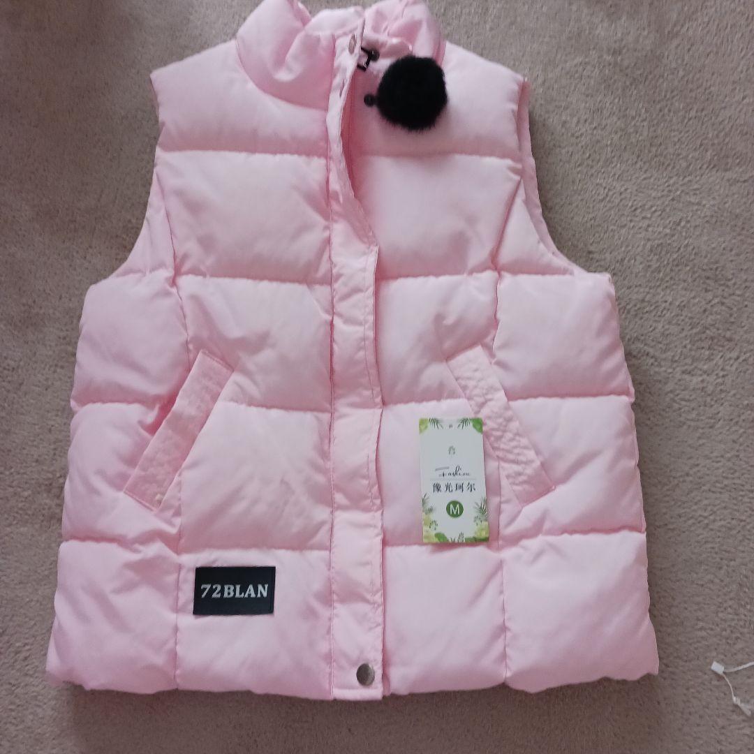 7ZBLAN ピンク ダウンベスト Mサイズ - メルカリ