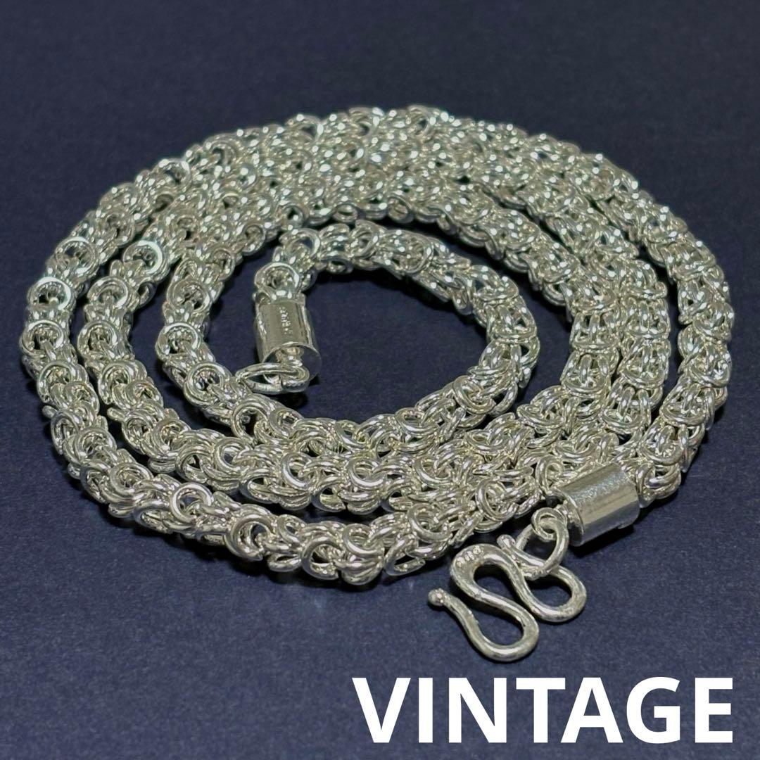 US輸入 ドラゴンチェーンネックレス チベット ヴィンテージ 999刻印