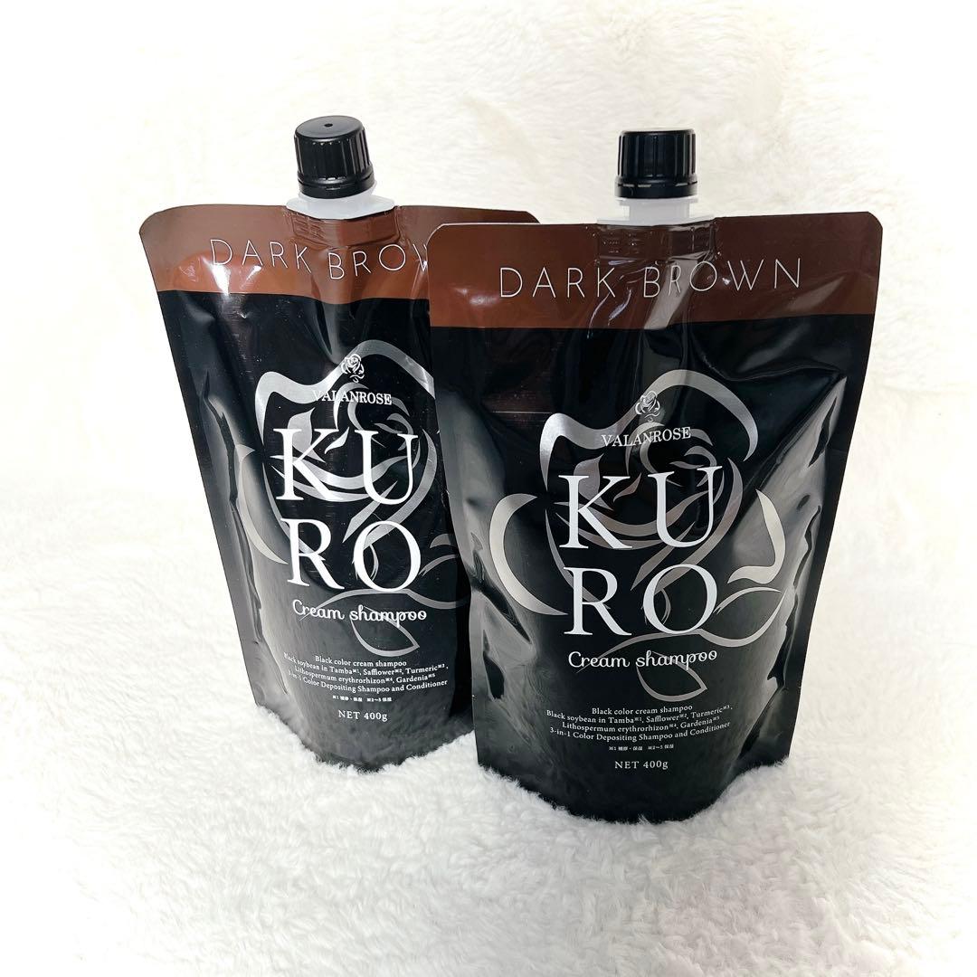 【新品未開封】バランローズKURO クリームシャンプー　400g 2個セット バランローズKUROクリームシャンプー 400g×2本P付特別S バランローズ