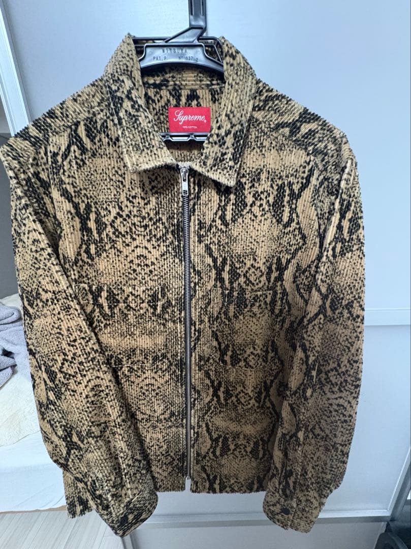 Supreme Snakeskin Corduroy Zip Up Shirt - メルカリ