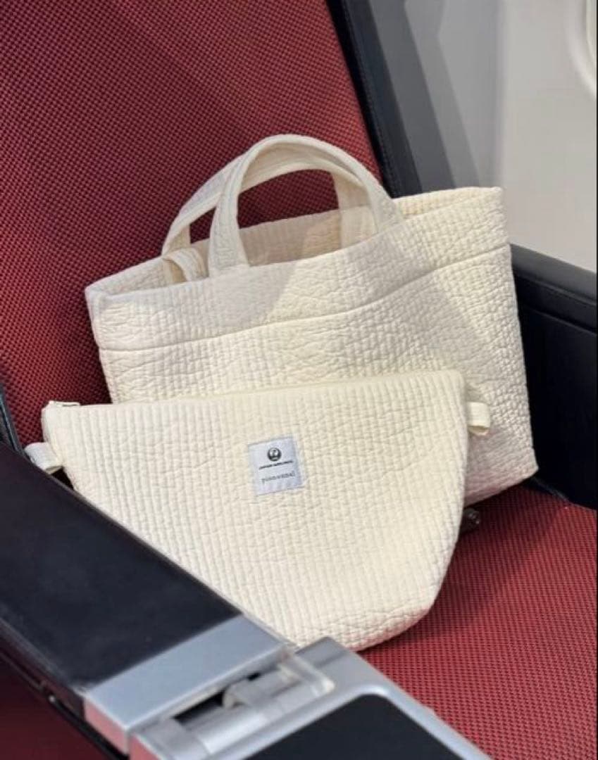新品未使用】ピオヌンナル JAL 機内限定ポーチ付きトートバッグ