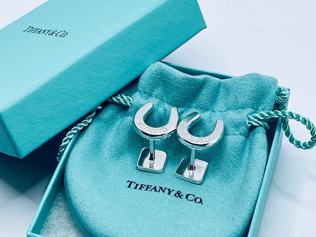 c753 ティファニー 希少 美品 ホースシュー カフリンクス 925 蹄鉄 蹄