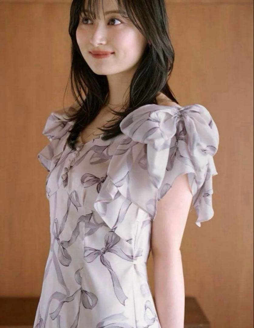 SNIDEL 完売 大人気 リボンスリーブデザインワンピース 00 GBEG - メルカリ