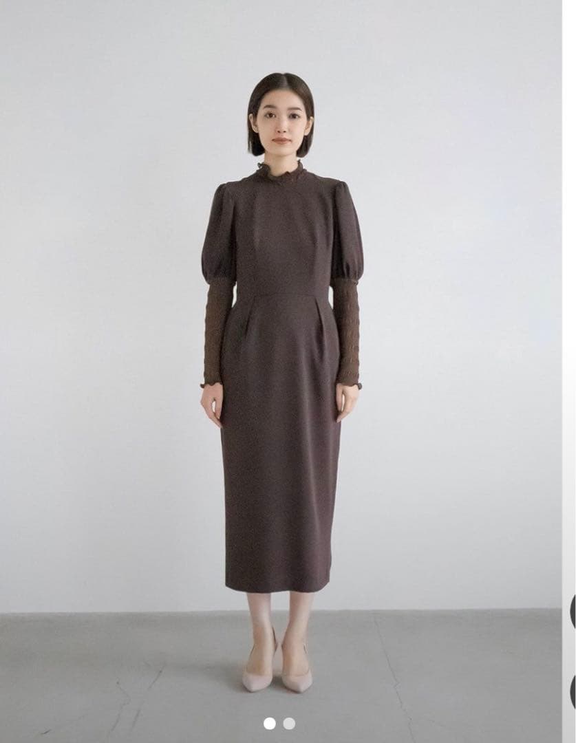 カエン　結婚式お呼ばれ　ドレス　ワンピース kaene（カエン） ドレス 「kaene」スパンコール刺繍ドレス/ワンピース