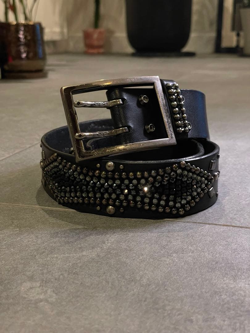 JWYED（ジェイド）スワロフスキー スワロ スタッズ付き ベルト S