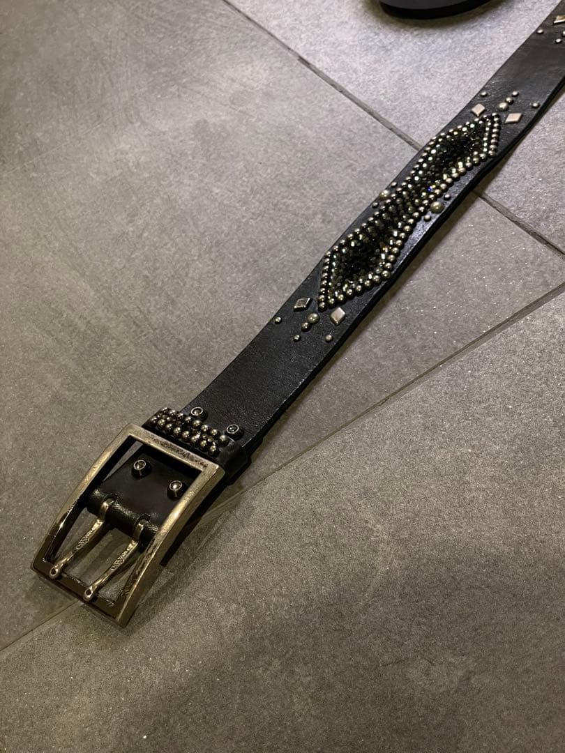 JWYED（ジェイド）スワロフスキー スワロ スタッズ付き ベルト S