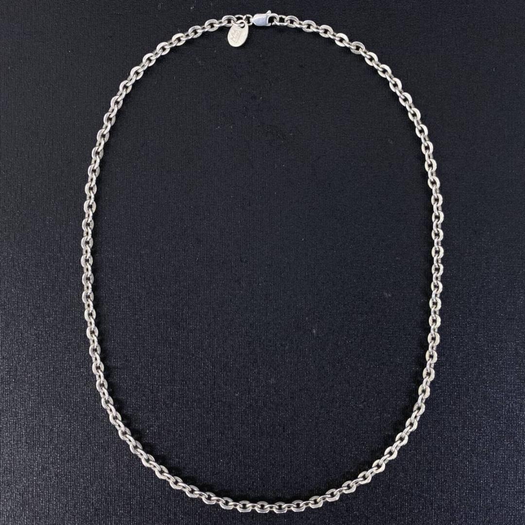 美品 SAAD シルバー 925 4mm 平あずきチェーンネックレス 50cm - メルカリ