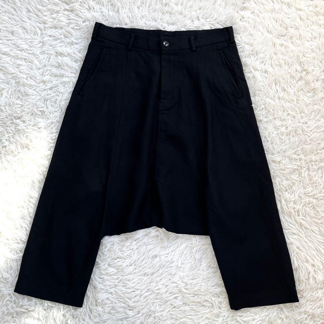 美品】ブラックコムデギャルソンサルエルパンツウールギャバペンギン