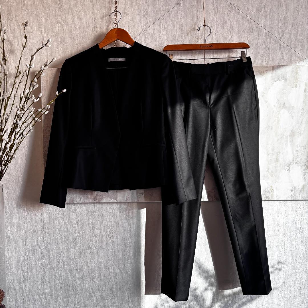 Theory luxe】 セオリーリュクスノーカラー セットアップ 美品 紺