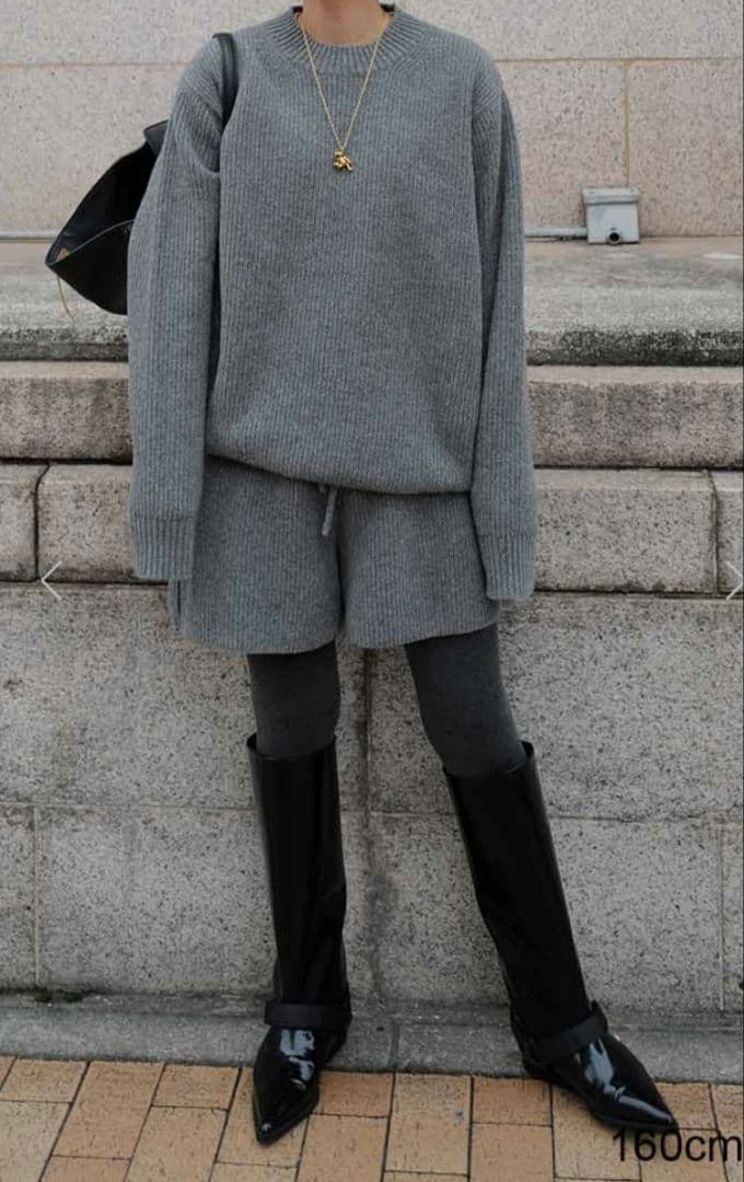 マチャット machatt ラムズウールニット ショートパンツ セットアップ