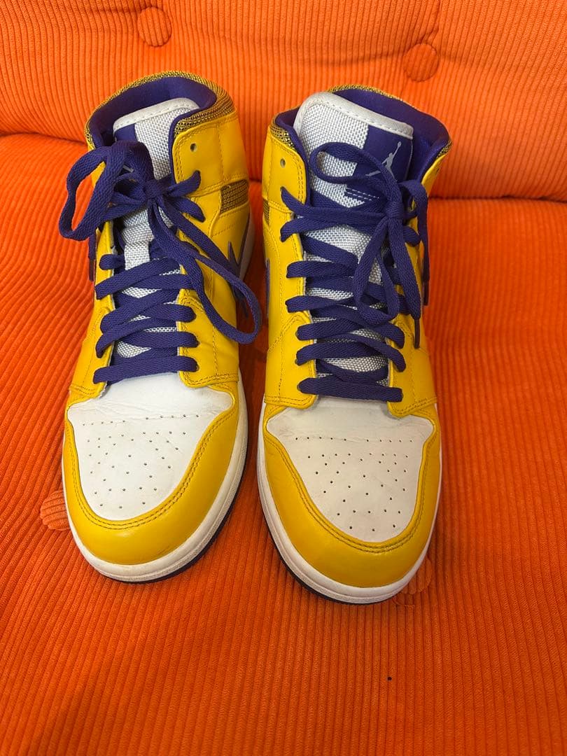靴 Nike Air Jordan 1 Mid LAKERS \"Lakers\"