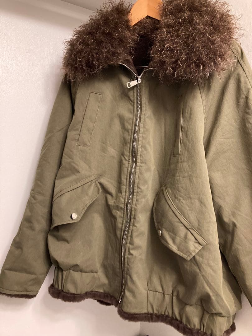 IAMALPHA iam イアム ボア襟ジップブルゾン ブルゾン - メルカリ