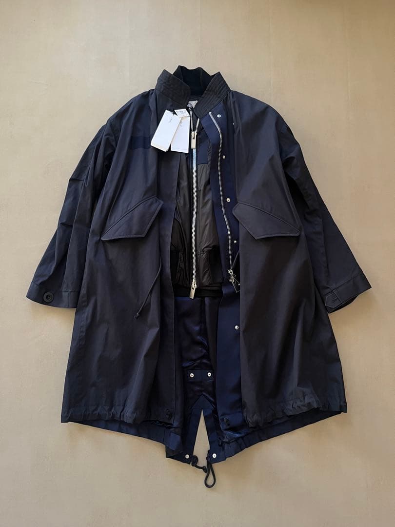 ひ*た様 希少 sacai ma-1 モッズコート ドッキングコート size1 美品希少sacai サカイドッキングモッズコートsize1 - メルカリ