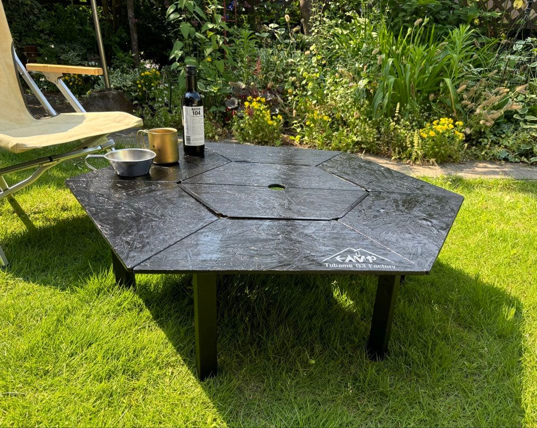 まー様専用出品 ヘキサテーブル50 センターテーブル付きブラック塗装