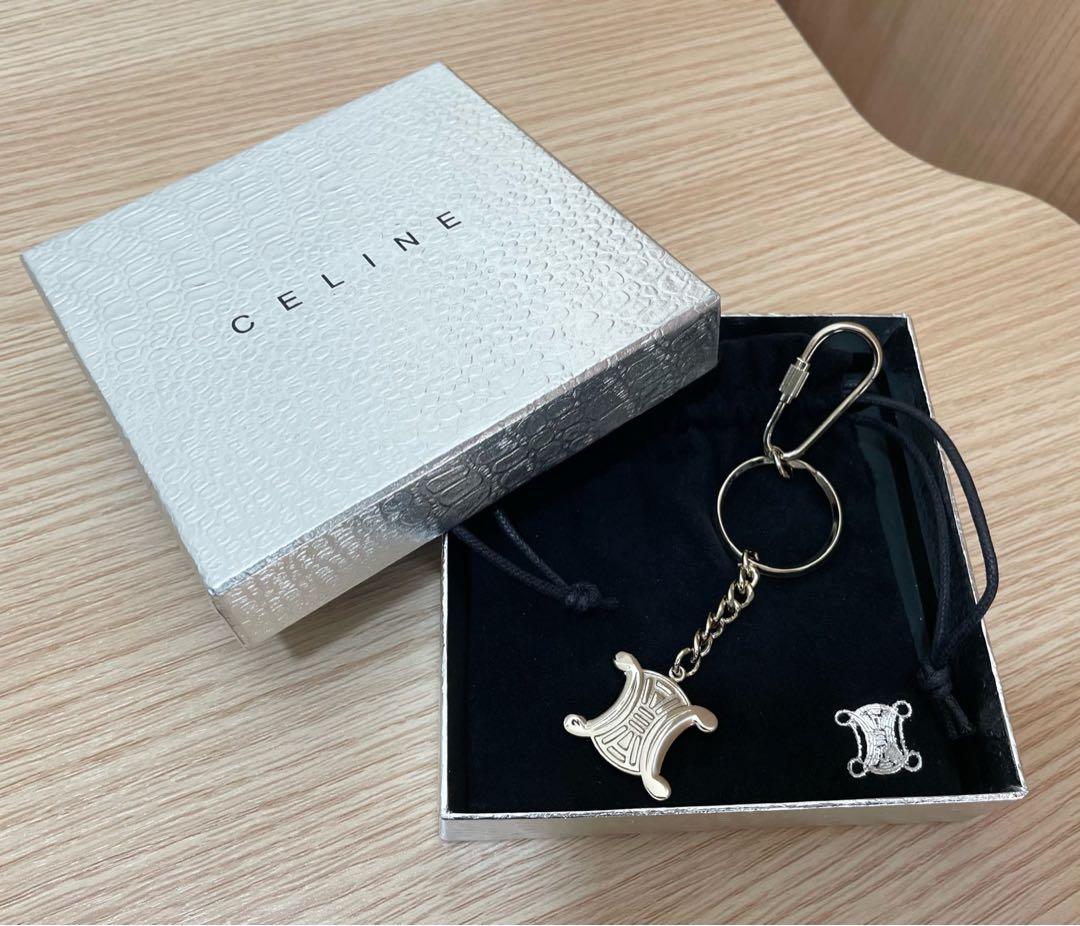 CELINE セリーヌ マカダム シルバー キーホルダー キーリング - メルカリ
