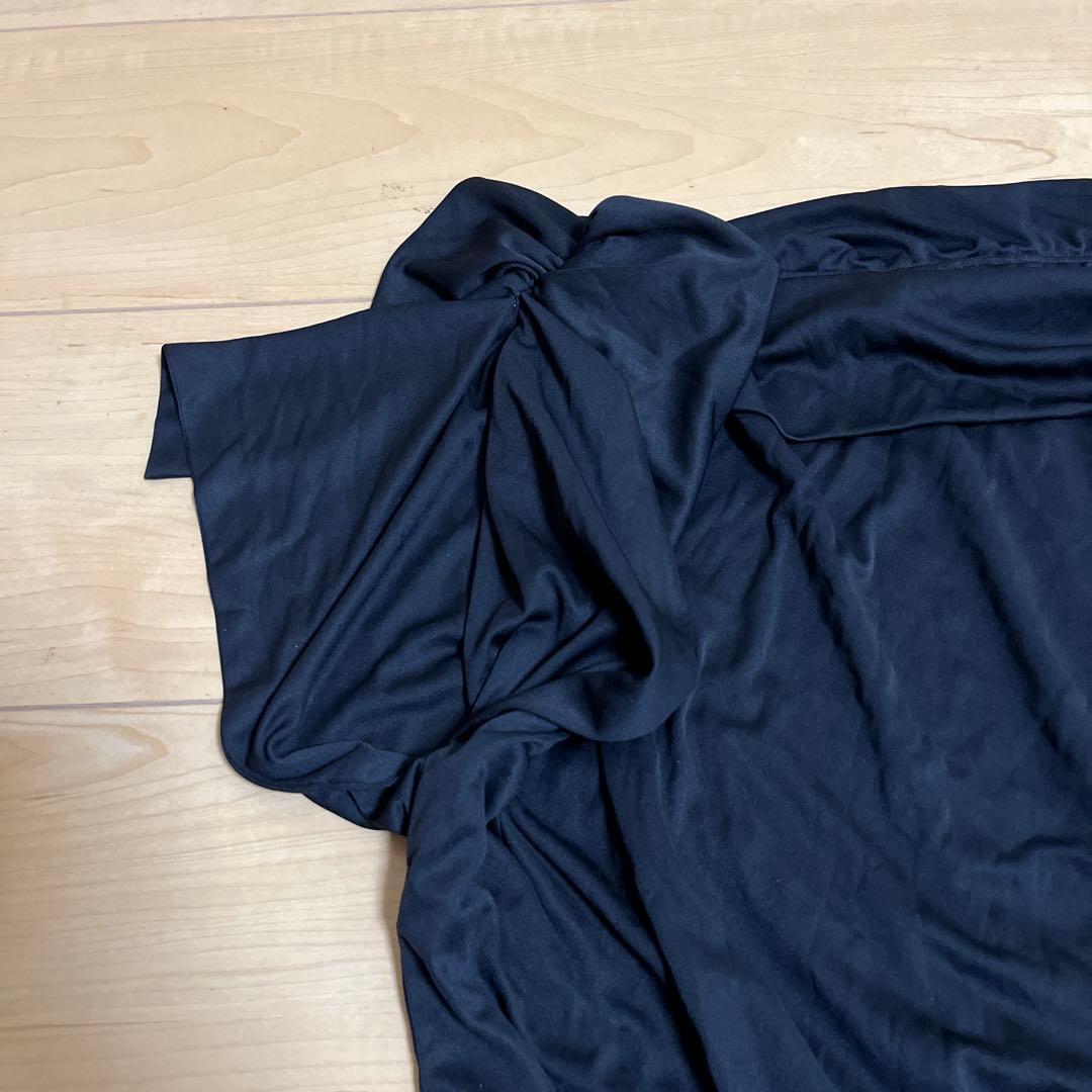 ISSEY MIYAKE ブラック チュニック 半袖 ISSEY MIYAKE ブラック