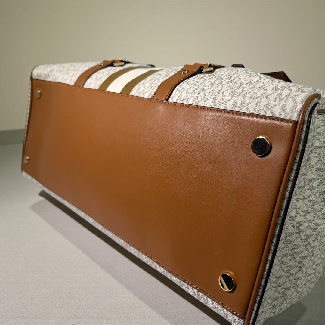 《未使用級》マイケルコース ボストンバック 特大 大容量 レザー シグネチャー