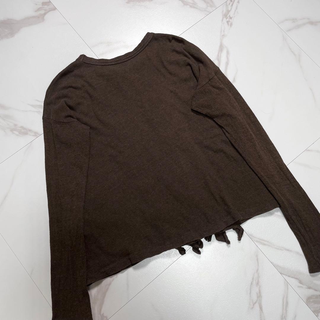 45R フォーティーファイブアール 長袖 コットン カットソー フリル