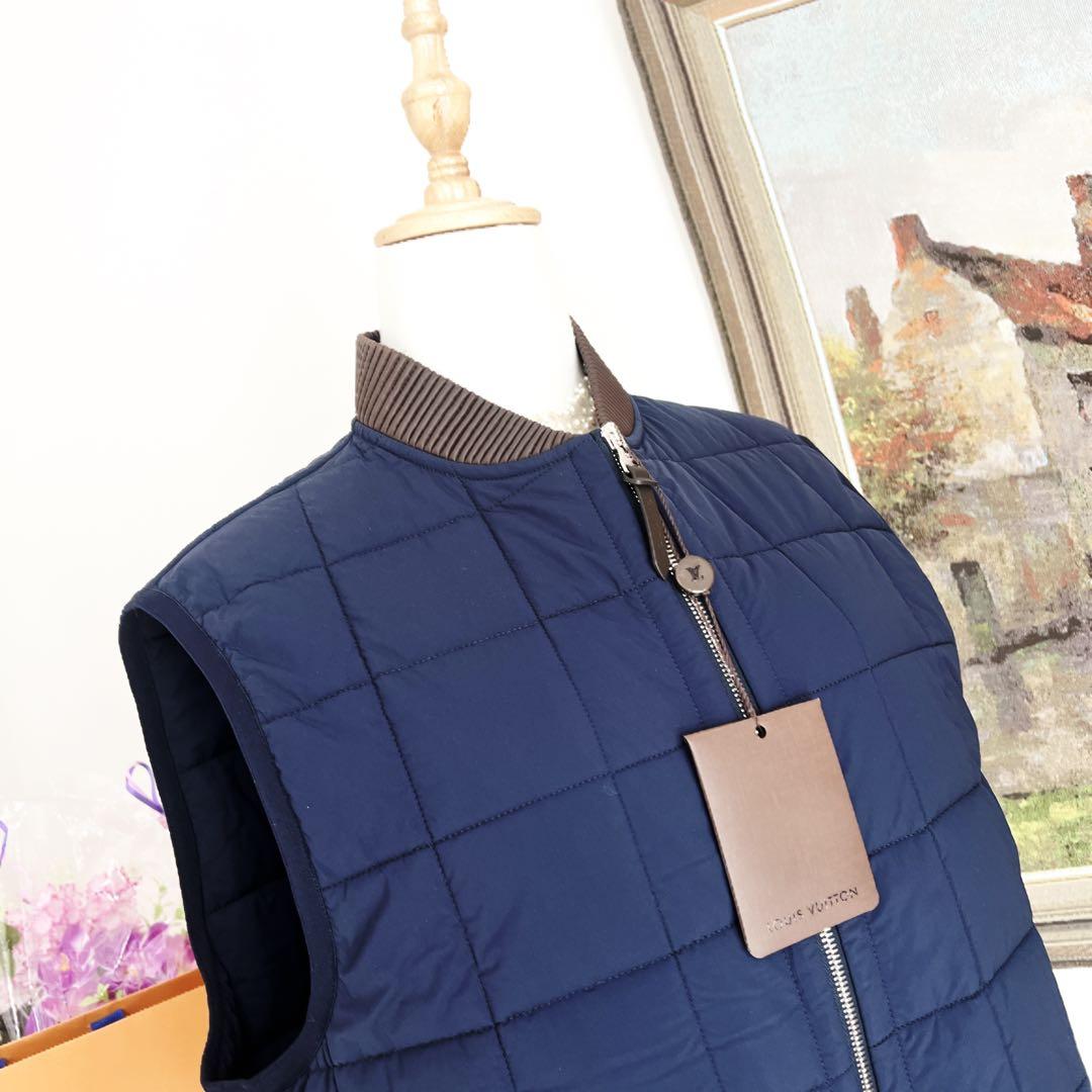 新品 LouisVuitton ヴィトン キルティング ベスト ネイビー ジレ