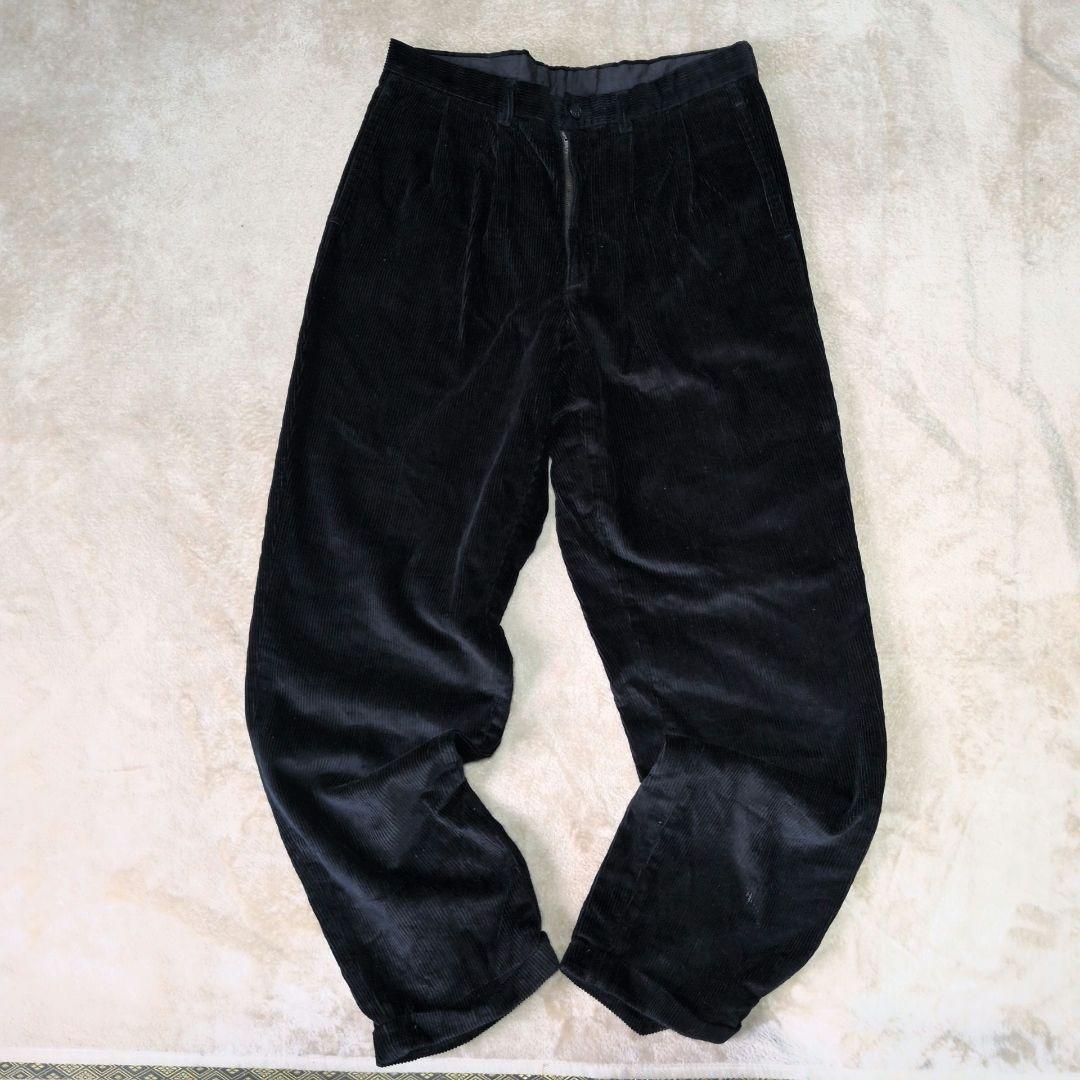 90s NAUTICA ブラックコーデュロイパンツ 太畝 黒 - メルカリ