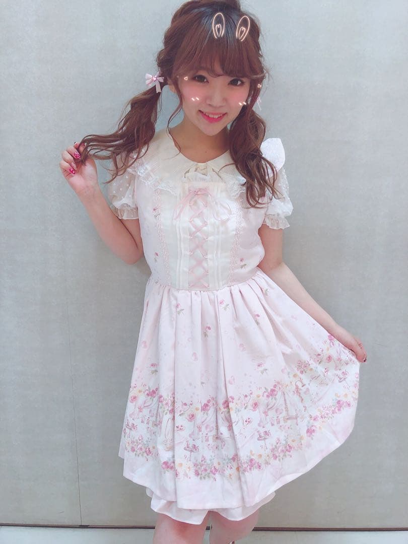 LIZLISAバスタイムラビットジャンスカ ピンク リズリサ - メルカリ