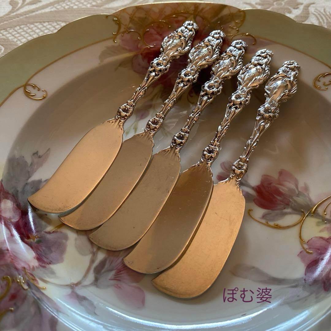 Whiting ホワイティング】純銀／バターナイフ「Lily」モノグラム無し