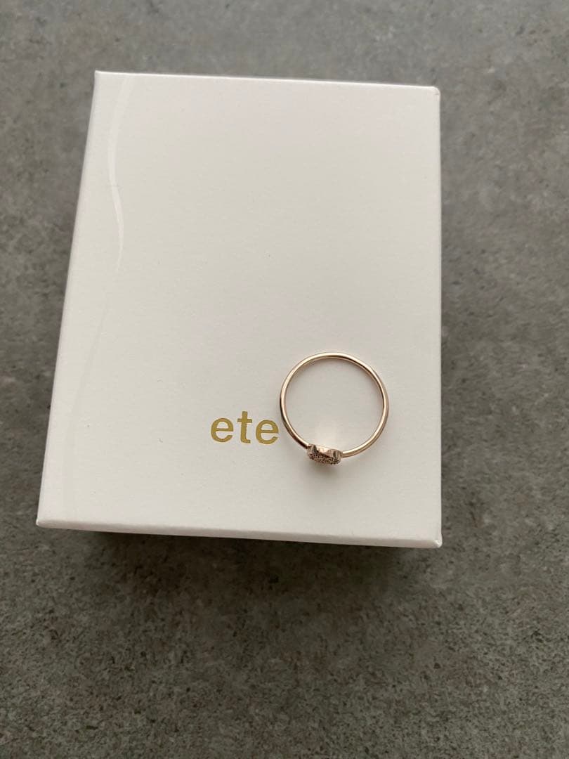 美品】ete [レインボー] K10 ナチュラルストーン リング - メルカリ