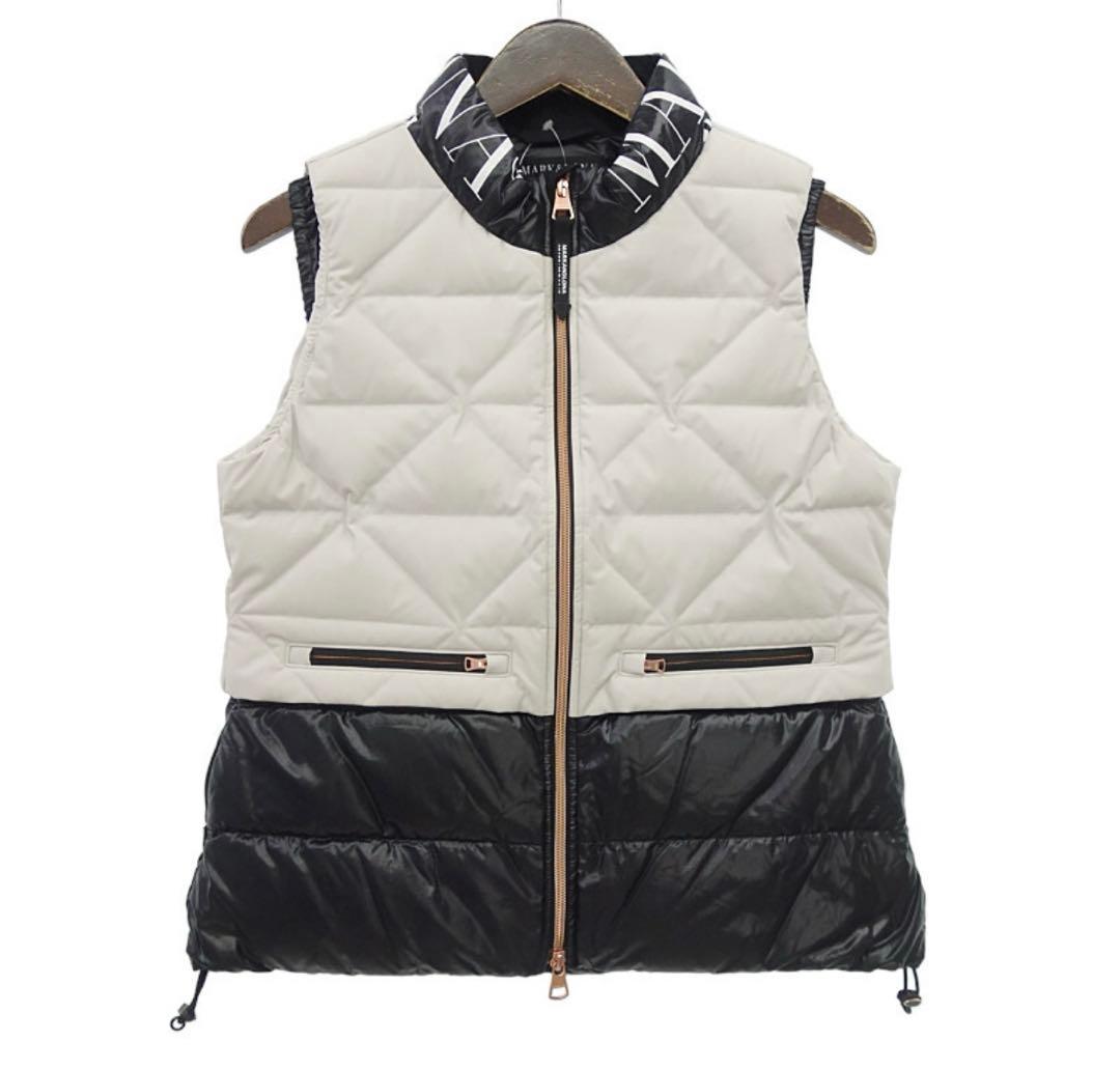 マークアンドロナ　MARKANDLONA レディース ダウンベスト グレージュ MARK&LONA（マークアンドロナ） 美品 MARK & LONA リバーシブル
