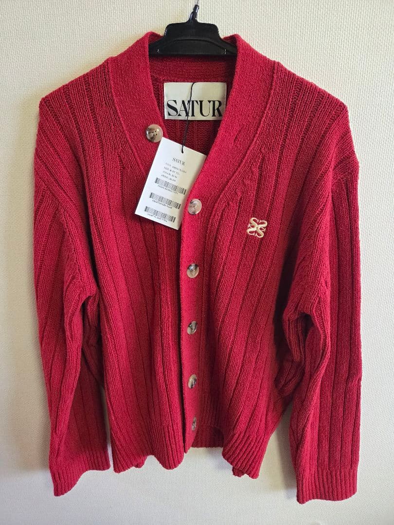 SATUR　カーディガン　Mサイズ ☆SATUR☆Faro Over Size Boucle Cardigan (SATUR/カーディガン