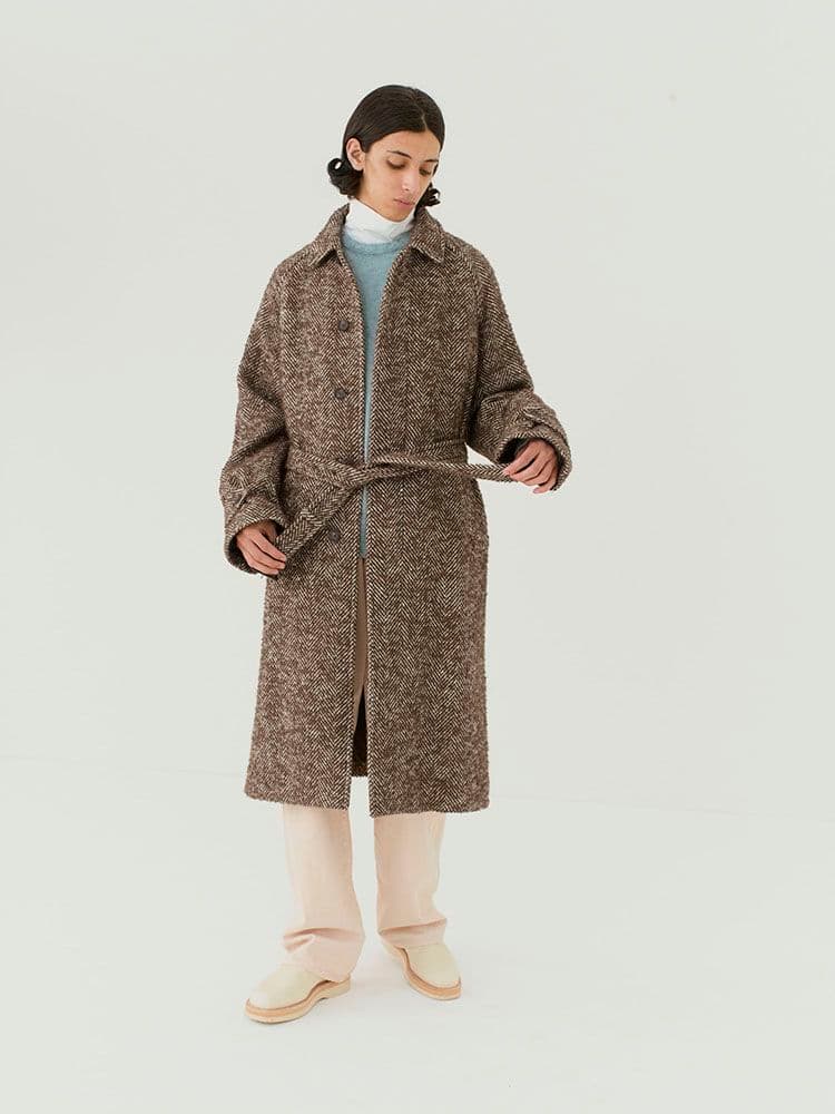 22AW】WOOL ALPACA HERRINGBONE TWEED COAT - メルカリ