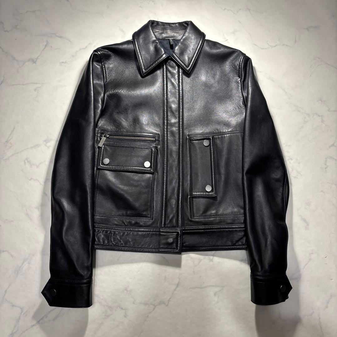 HELMUT LANG A-2 cropped leather jacket - メルカリ