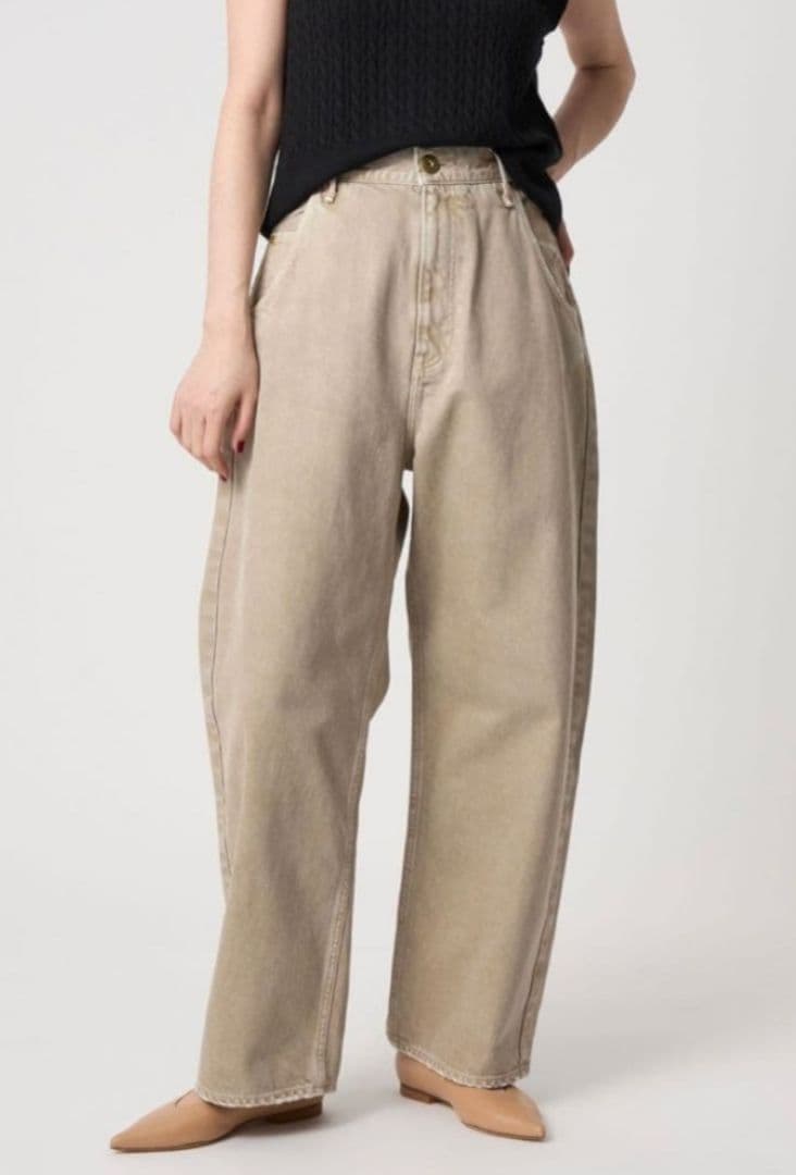 upper hights for conte ベージュデニムパンツ 24 美品 - メルカリ