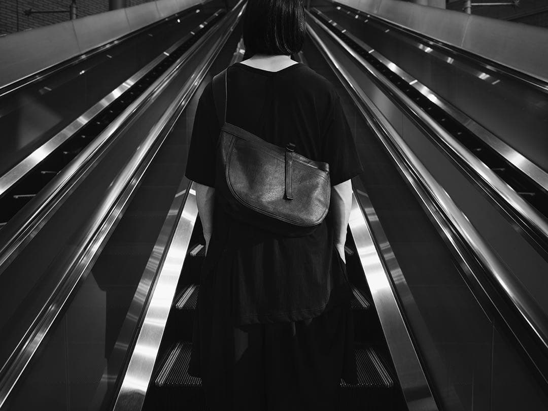 T.T×ELIMINATOR leather newsboy bag LEATHER NEWSBOY BAG SMALL ELIMINATOR SPECIAL VERSION BLACK - T.T