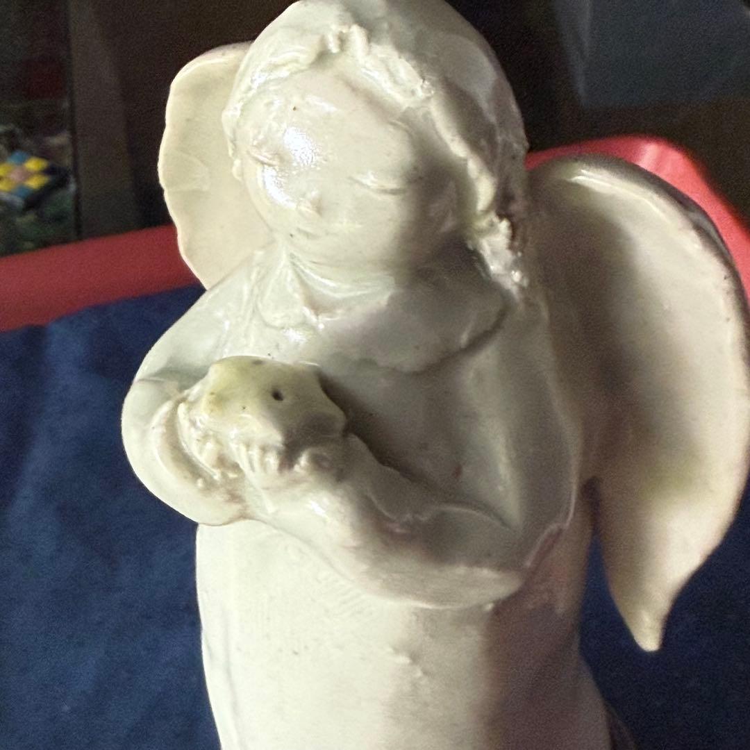 F様へ感謝お嫁入り‼️愛ある作家の最上手フィギュリン「黄色い星にいのる天使」一体