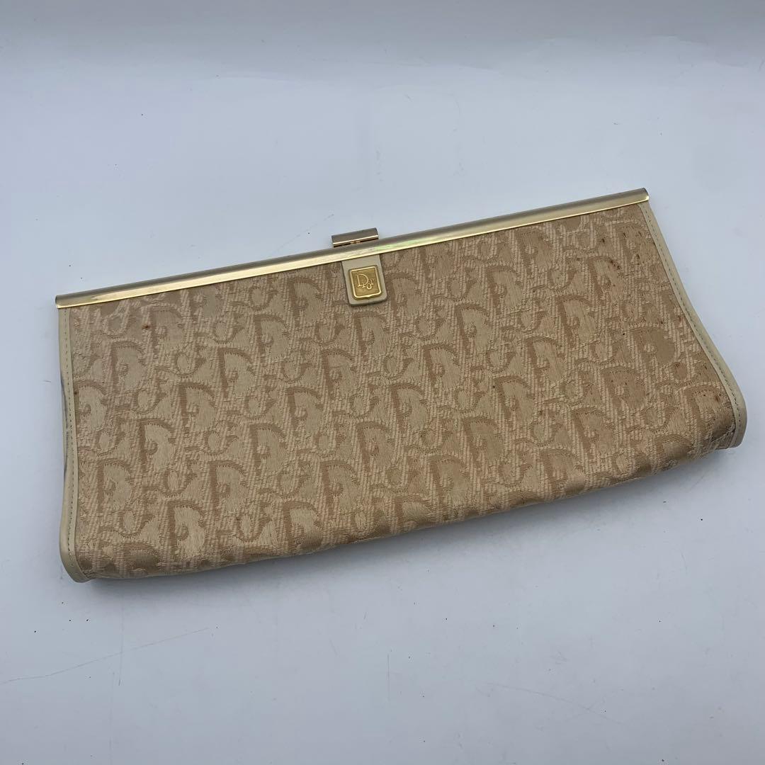 Christian Dior ディオール トロッター柄 クラッチバッグ がま口