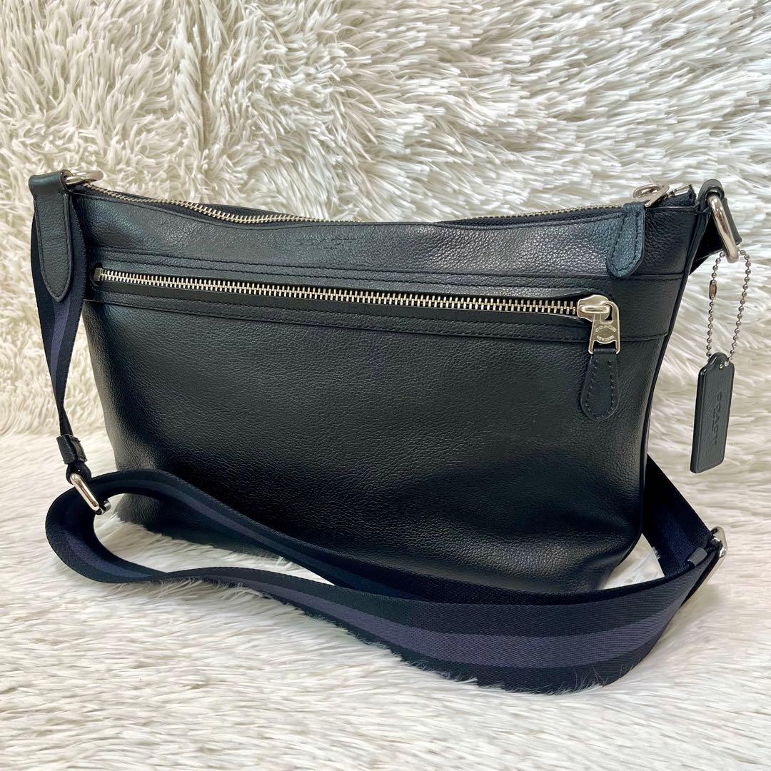 コーチ チャールズ ショルダーバッグ F54796 レザー ブラック - メルカリ